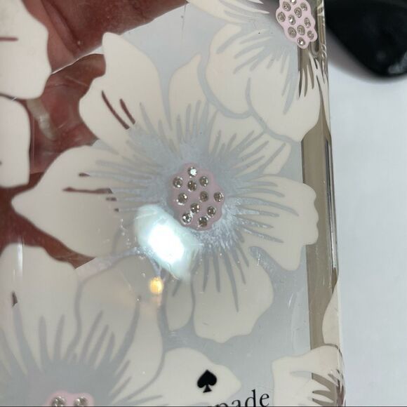 Kate Spade New York IPhone X case: Clear/Rhinestone/Off White Floral/Rhinestone - Picture 5 of 6